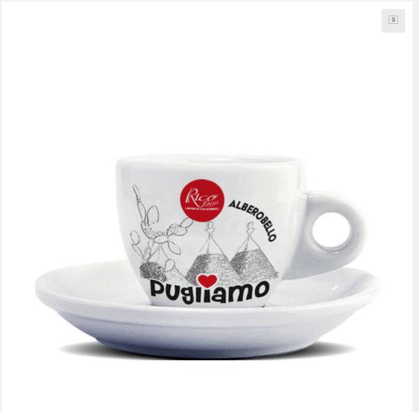 Pugliamo 6 Dekorierte Espressotassen