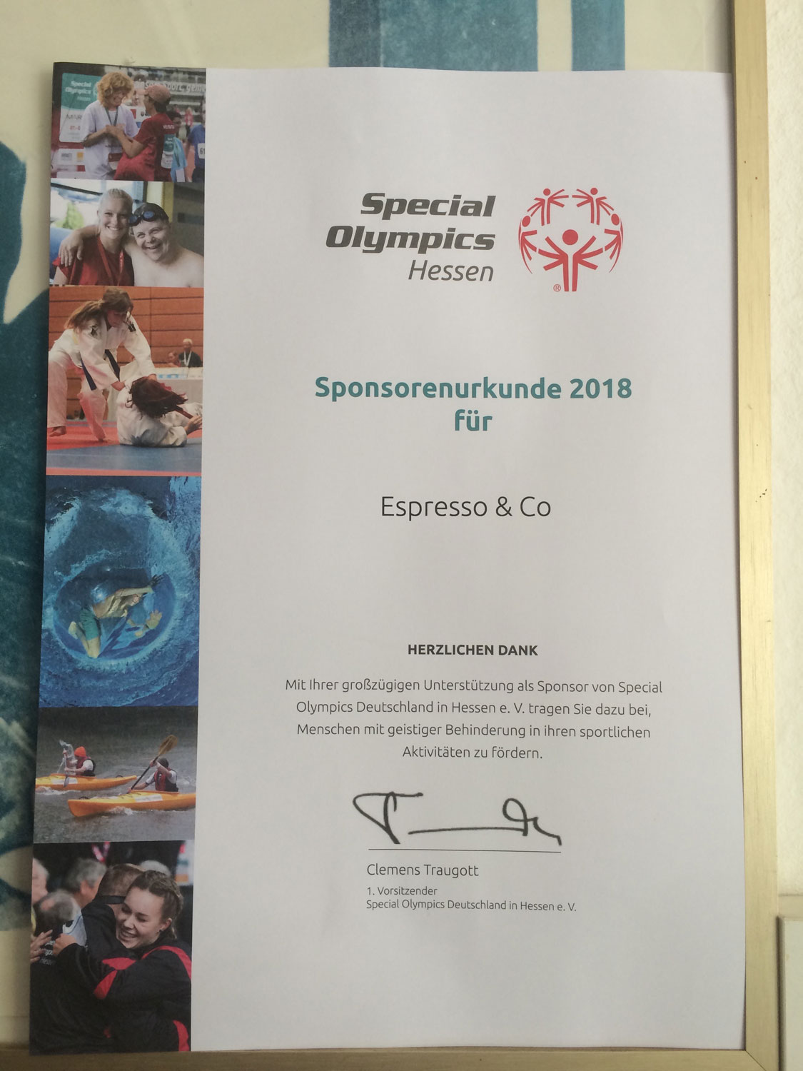 Sponsoring für die Special Olympics 2018